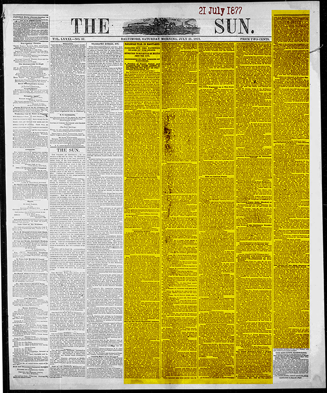 21 Jul 1877 B and O riotes 72