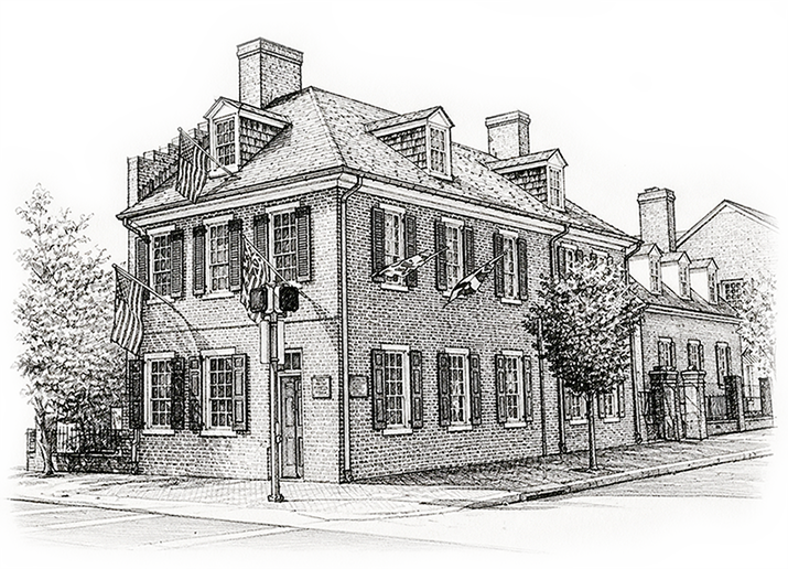 Flag house sketch 72i