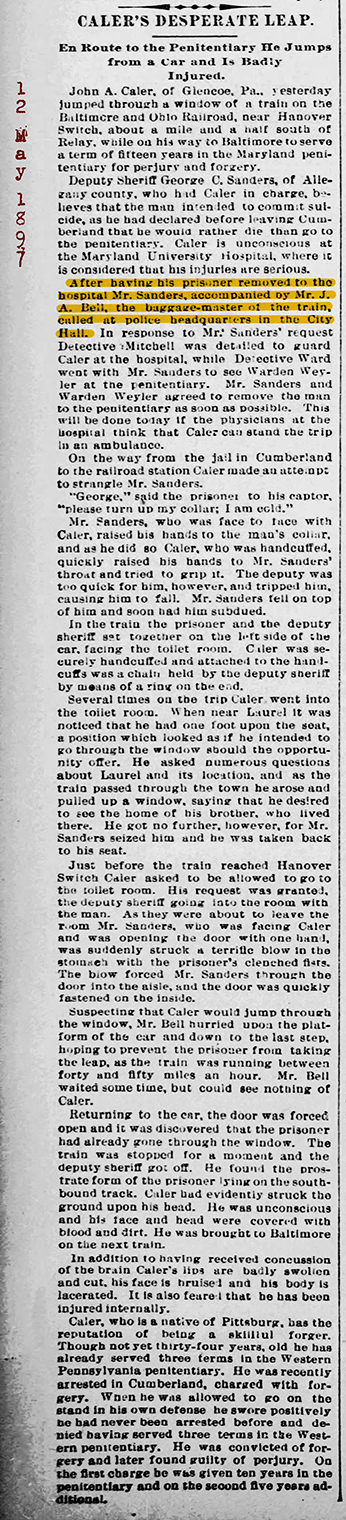 Sun 12 May 1897 City Hall Police headquarters 72