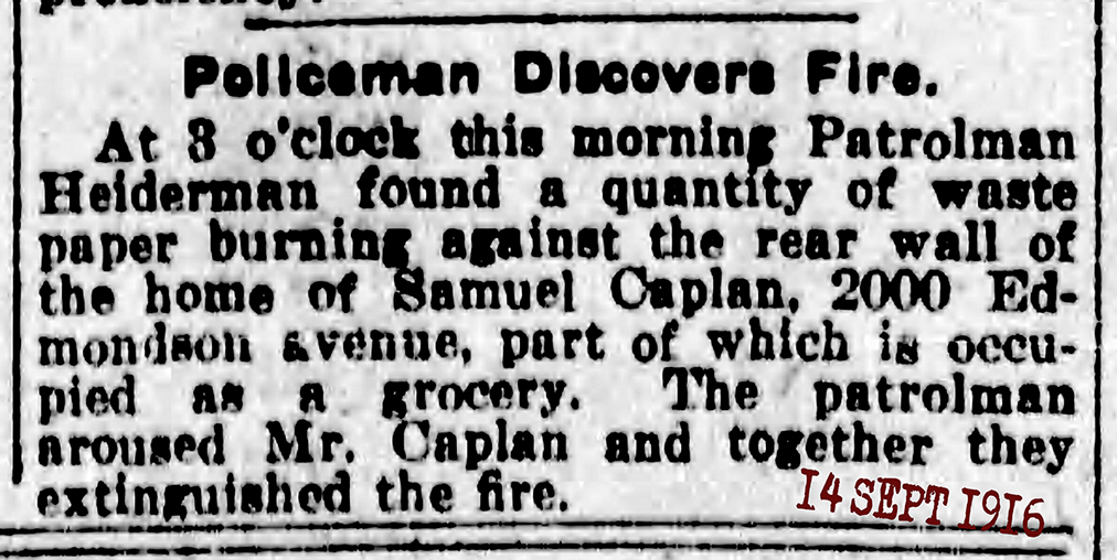 1916 The Evening Sun Thu Sep 14 1916 JH 72