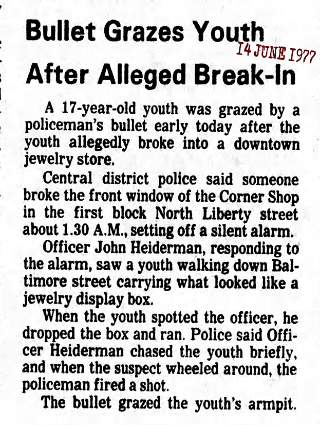 1977 The Evening Sun Tue Jun 14 1977 JH 72