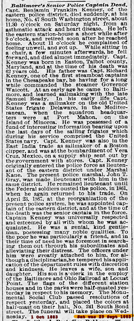 The Baltimore Sun Mon Oct 1 1883 72